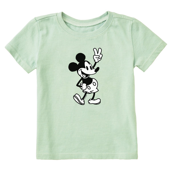 Life Is Good Toddler Steamboat Willie Peace Short Sleeve Crusher Tee