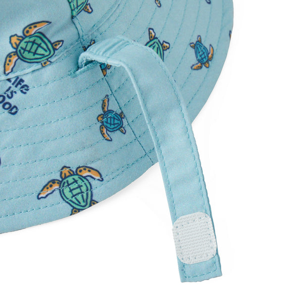 Life Is Good Toddler Turtle Pattern Made In The Shade Bucket Hat