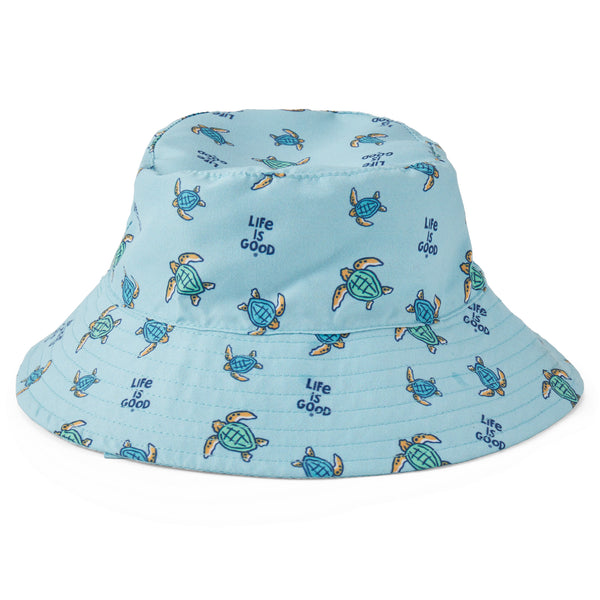 life is good Toddler Turtle Pattern Made in the Shade Bucket Hat