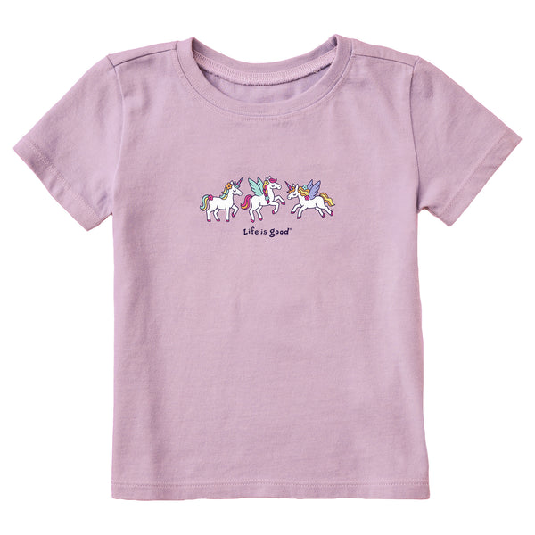 Life Is Good Toddler Unicorn Trio Short Sleeve Crusher Tee