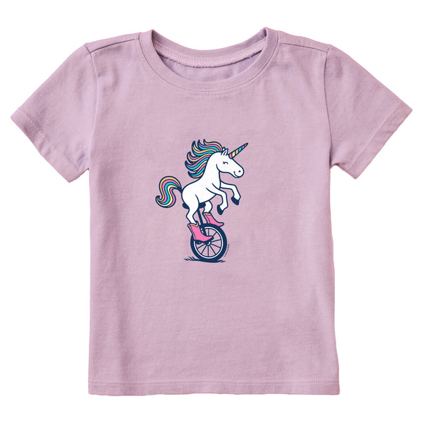Life Is Good Toddler Unicycle Unicorn Short Sleeve Crusher Tee