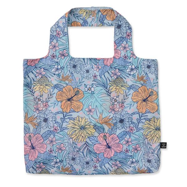 life is good Tropical Floral Pattern Roll and Go Tote