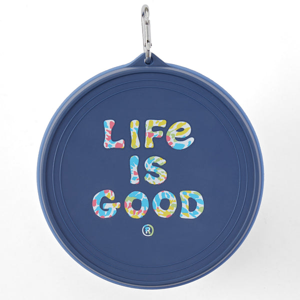 Life Is Good Vintage Stack Silicone Travel Bowl With Lid