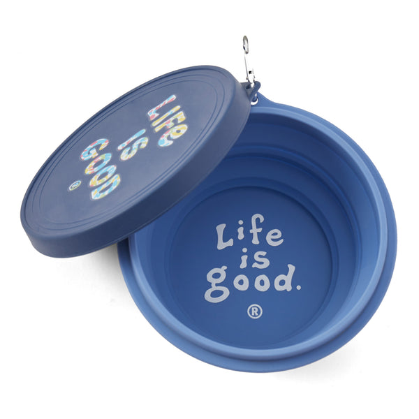 life is good Vintage Stack Silicone Travel Bowl with Lid