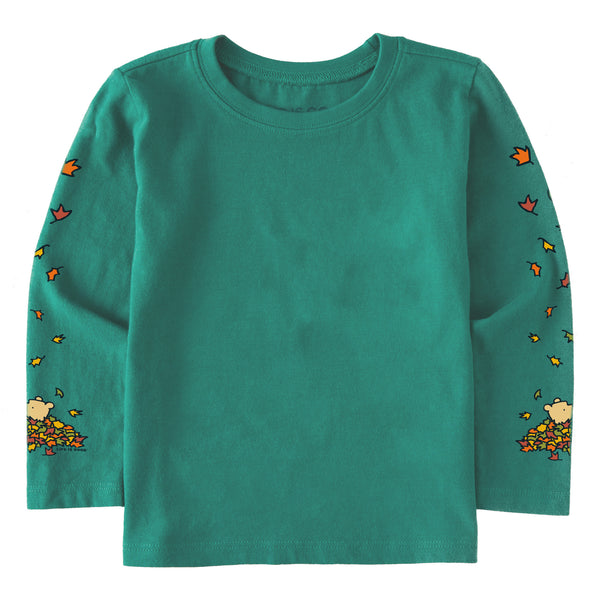 life is good Winnie Falling Leaves Long Sleeve Toddler Crusher Tee