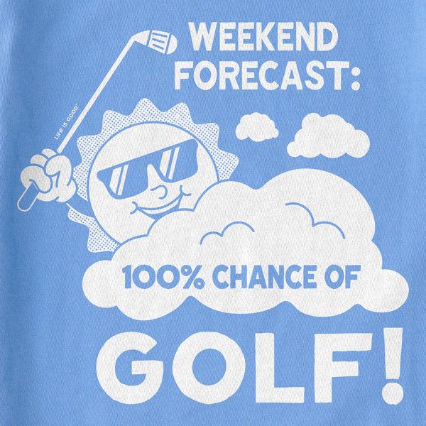 Life Is Good Women's 100% Chance Of Golf Short Sleeve Crusher Boxy Tee