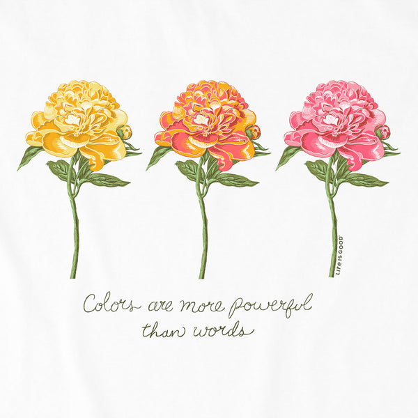Life Is Good Women's 3 Botanical Peonies Simply True Crew