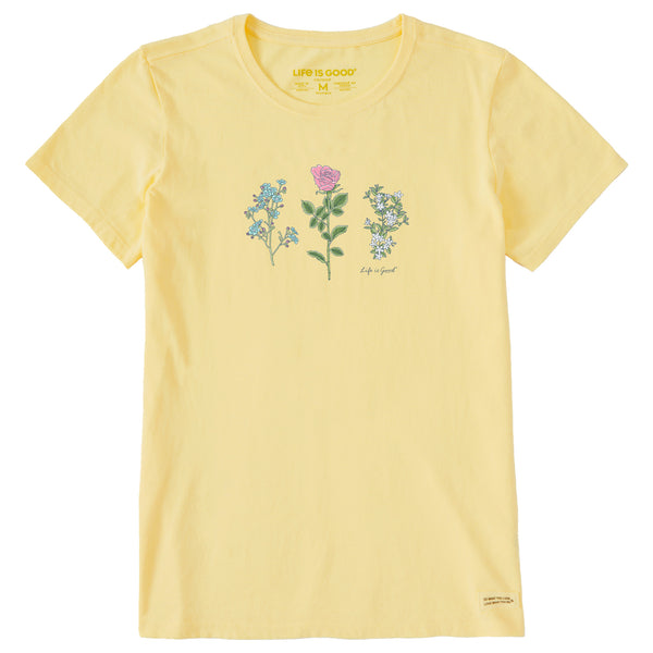 life is good Women's 3 Botanical Rose Jasmine Short Sleeve Crusher Tee
