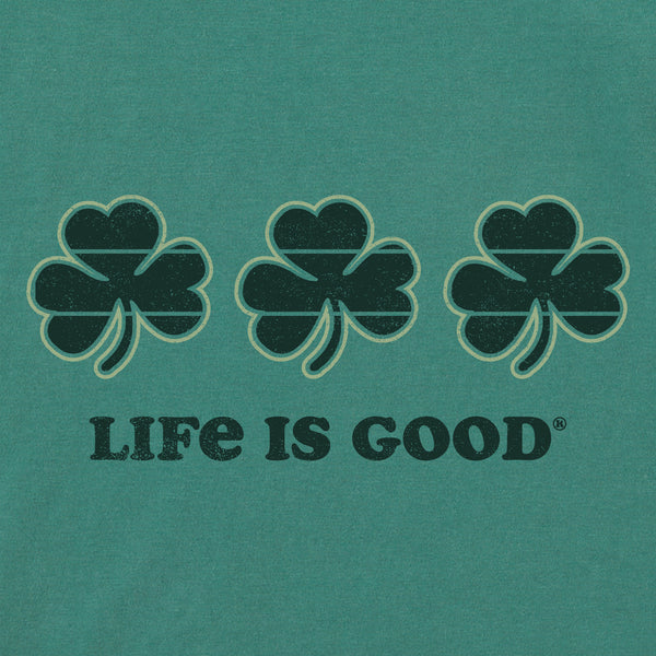 Life Is Good Women's 3 Clovers Stripe Short Sleeve Crusher Tee