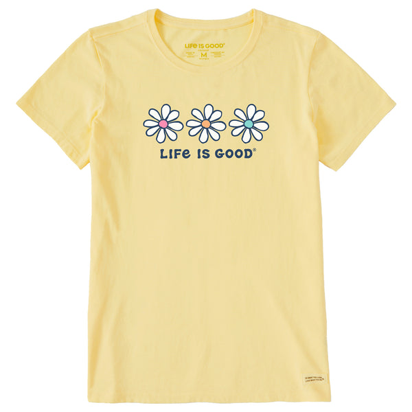 life is good Women's 3 Daisies Short Sleeve Crusher Tee