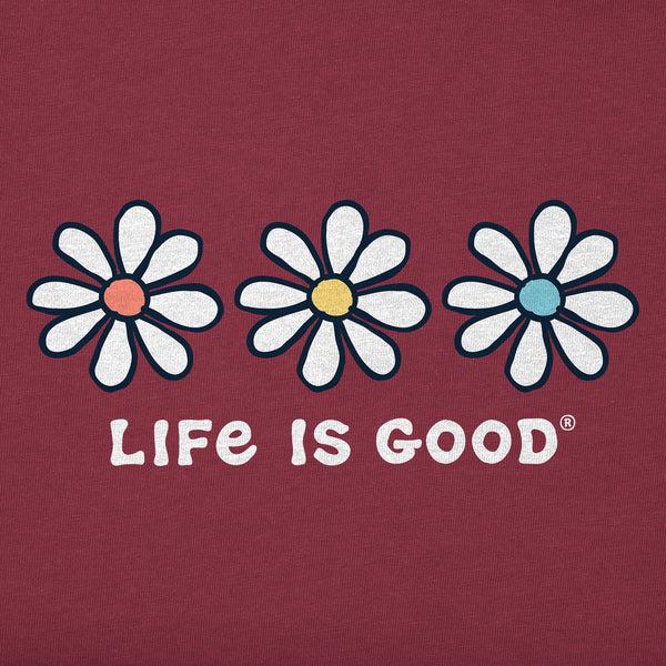 Life Is Good Women's 3 Daisies Simply True Fleece Hoodie