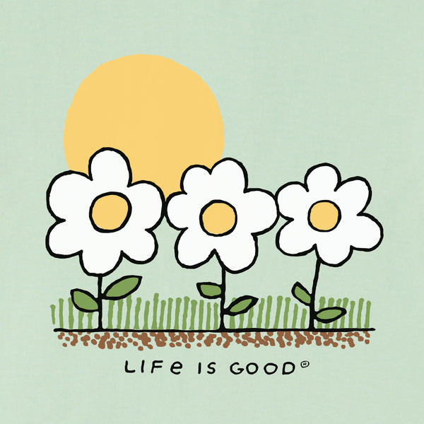 Life Is Good Women's 3 Little Flowers Short Sleeve Tee