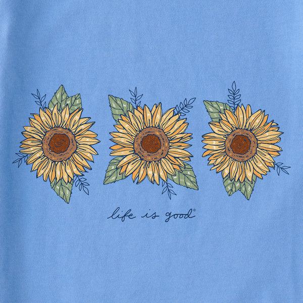 Life Is Good Women's 3 Sunflowers Simply True Fleece Hoodie