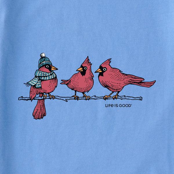 Life Is Good Women's 3 Warmly Dressed Cardinals Simply True Fleece Hoodie