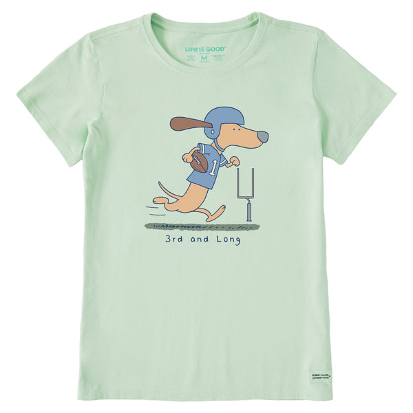 life is good Women's 3rd and Long Dachshund Short Sleeve Crusher Tee