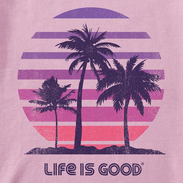 Life Is Good Women's 70's Retro Sun Palms Crusher Tank