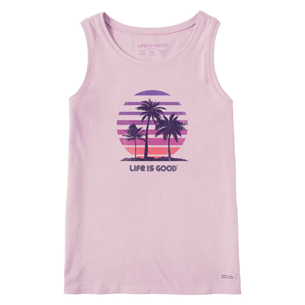 Life Is Good Women's 70's Retro Sun Palms Crusher Tank