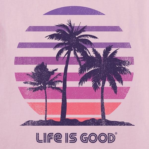 Life Is Good Women's 70's Retro Sun Palms Crusher Tank
