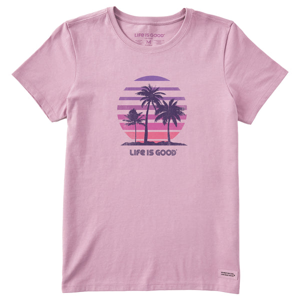 life is good Women's 70's Retro Sun Palms Short Sleeve Tee
