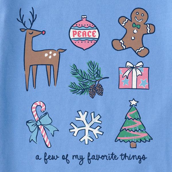 Life Is Good Women's A Few Of My Favorite Christmas Things Long Sleeve Crusher Boxy Tee