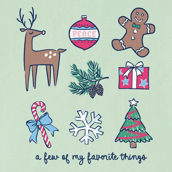 Life Is Good Women's A Few Of My Favorite Christmas Things Short Sleeve Crusher Boxy Tee