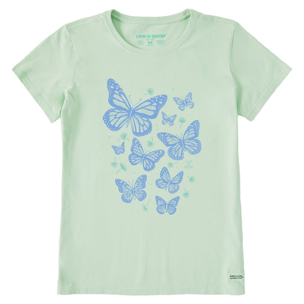 life is good Women's A Flutter of Butterflies Short Sleeve Crusher Tee