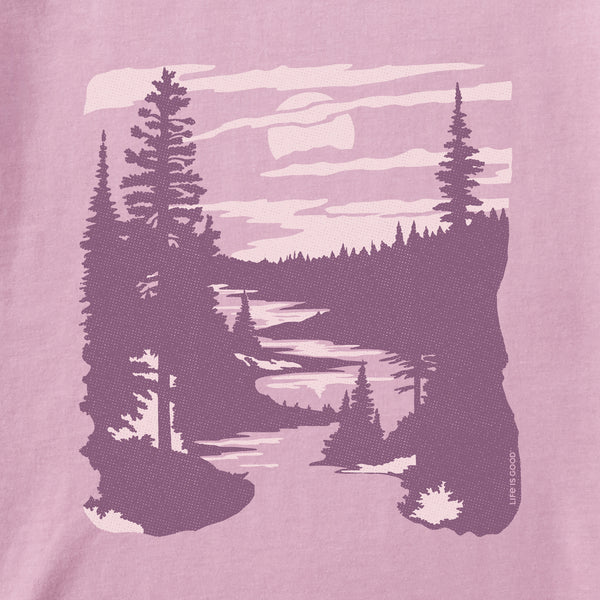 Life Is Good Women's A River Runs Through It Short Sleeve Crusher Boxy Tee