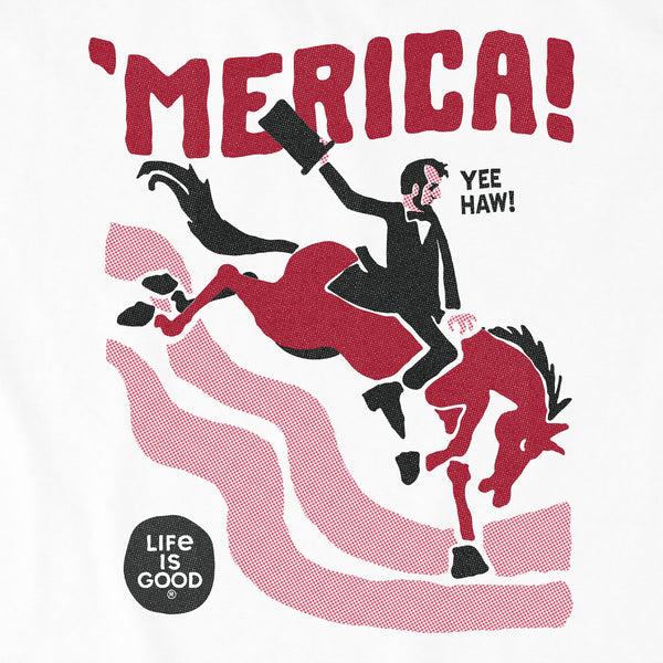 Life Is Good Women's Abemerica Short Sleeve Crusher Boxy Tee