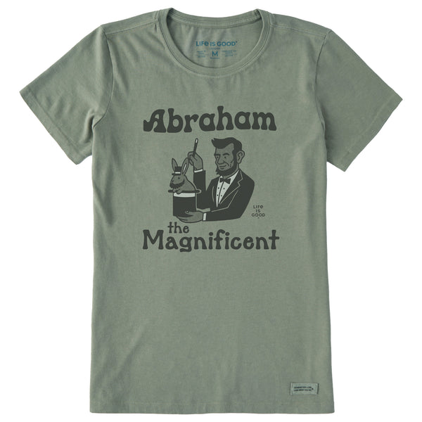 life is good Women's Abraham the Magnificent Short Sleeve Crusher Tee