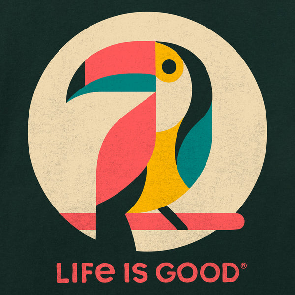 Life Is Good Women's Abstract Toucan Short Sleeve Crusher Tee