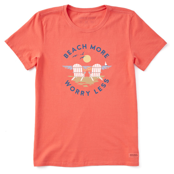Life Is Good Women's Adirondack Beach More Short Sleeve Crusher Tee