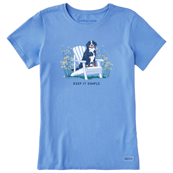life is good Women's Adirondack Bernese Keep it Simple Short Sleeve Tee