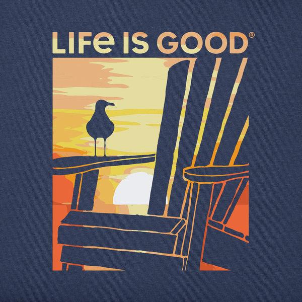 Life Is Good Women's Adirondack Gull Sunset Short Sleeve Crusher Tee