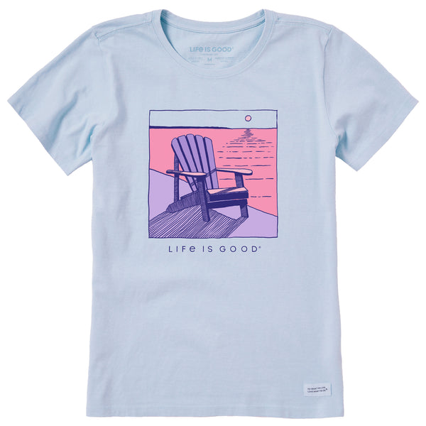 life is good Women's Adirondack Sunset Short Sleeve Crusher Tee
