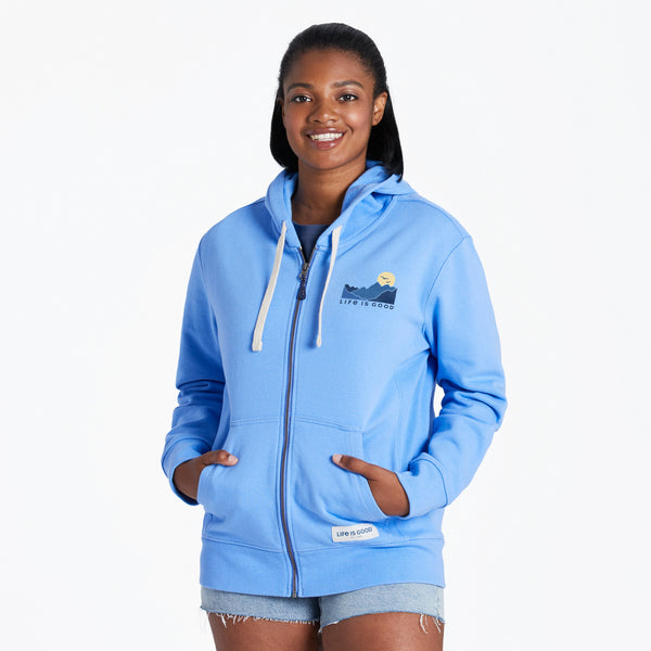 Life Is Good Women's Ain't No Mountain High Enough Simply True Fleece Zip Hoodie