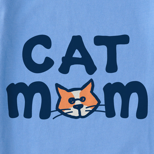 Life Is Good Women's Al Cat Mom Short Sleeve Crusher Vee