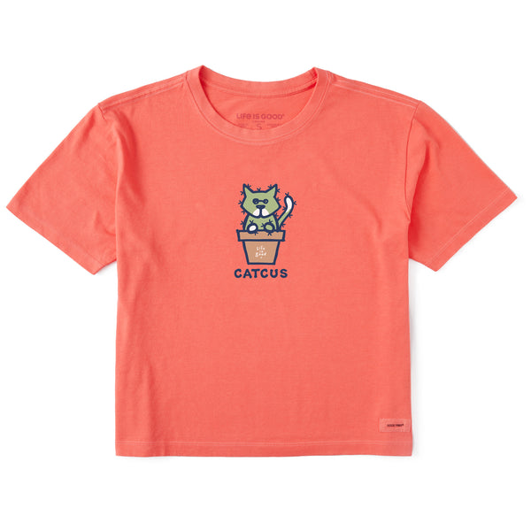 life is good Women's Al Catcus Short Sleeve Crusher Boxy Tee
