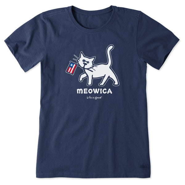 life is good Women's Al Meowica Short Sleeve Crusher Tee