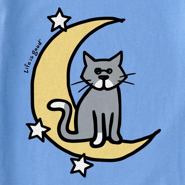 Life Is Good Women's Al Moon U0026 Stars Short Sleeve Crusher Boxy Tee