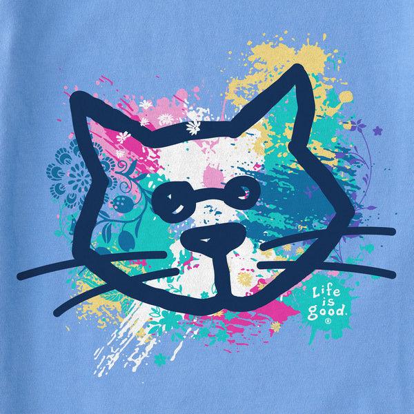 Life Is Good Women's Al Paint Pattern Short Sleeve Crusher Tee