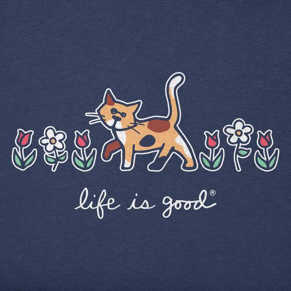 Life Is Good Women's Al With Flowers Long Sleeve Crusher Tee