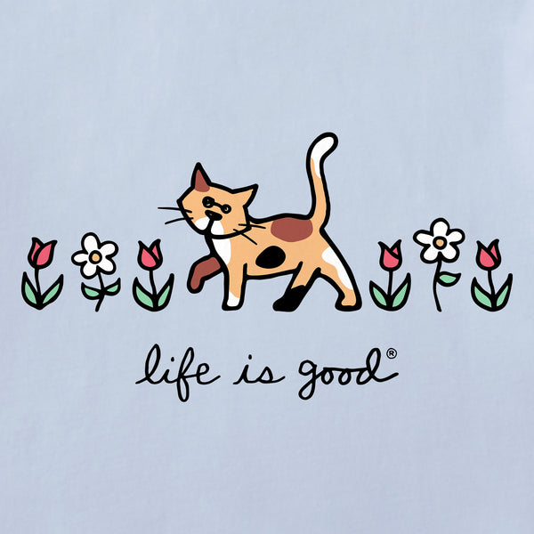 Life Is Good Women's Al With Flowers Short Sleeve Crusher Vee