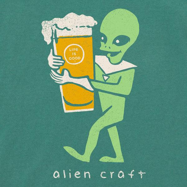 Life Is Good Women's Alien Craft Beer Short Sleeve Crusher Boxy Tee