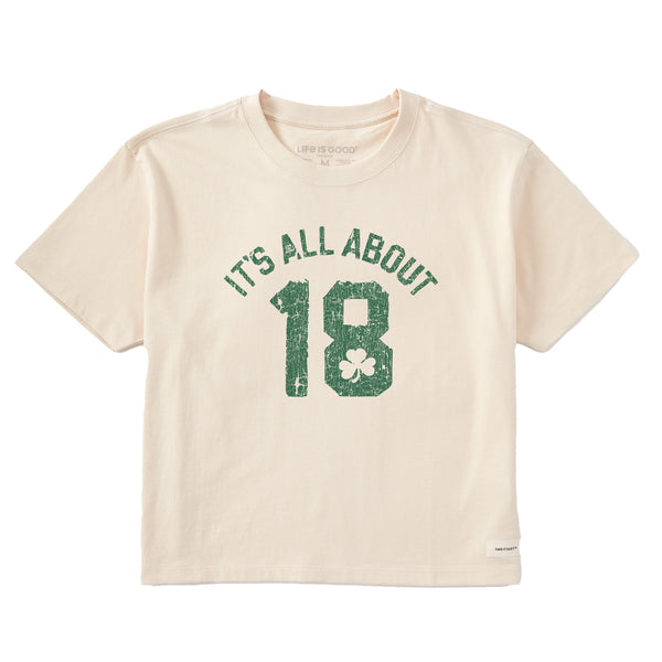 life is good Women's All About 18 Short Sleeve Crusher Boxy Tee