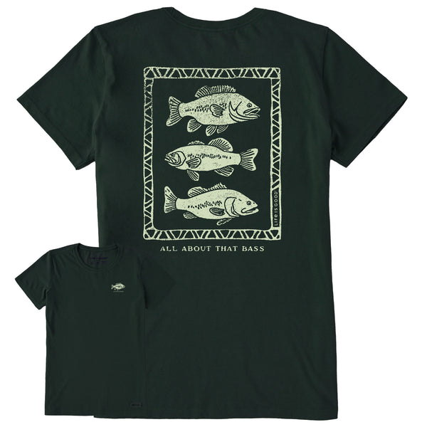 life is good Women's All About That Bass Short Sleeve Crusher Tee