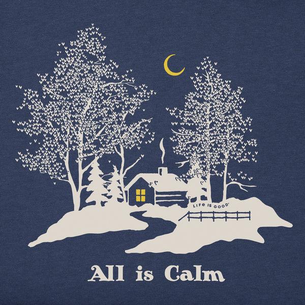 Life Is Good Women's All Is Calm Cabin Long Sleeve Crusher Tee