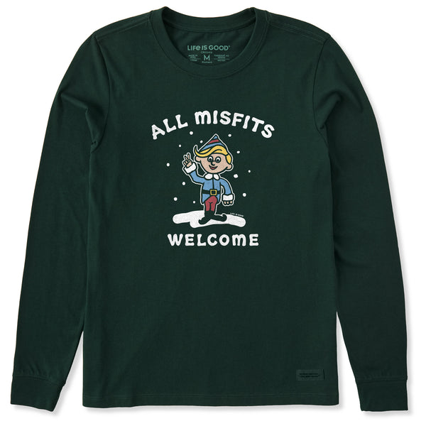 Life Is Good Women's All Misfits Welcome Long Sleeve Crusher Tee