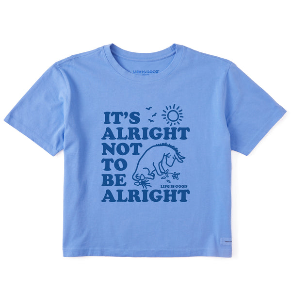 life is good Women's Alright not to be Alright E Short Sleeve Crusher Boxy Tee