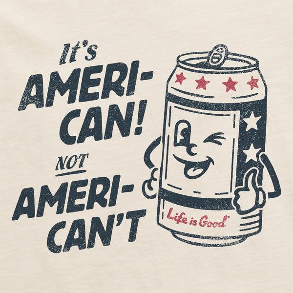 Life Is Good Women's Ameri-Can Short Sleeve Crusher Boxy Tee