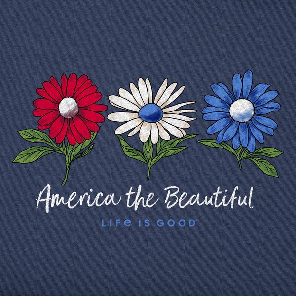 Life Is Good Women's America The Beautiful Daisies Crusher Tank